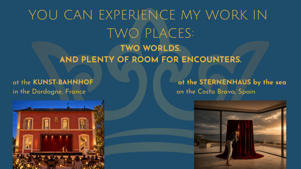 Kunst-Bahnhof in the Dordogne and Sternenhaus by the sea on the Costa Brava – two places where the art can be experienced in person.