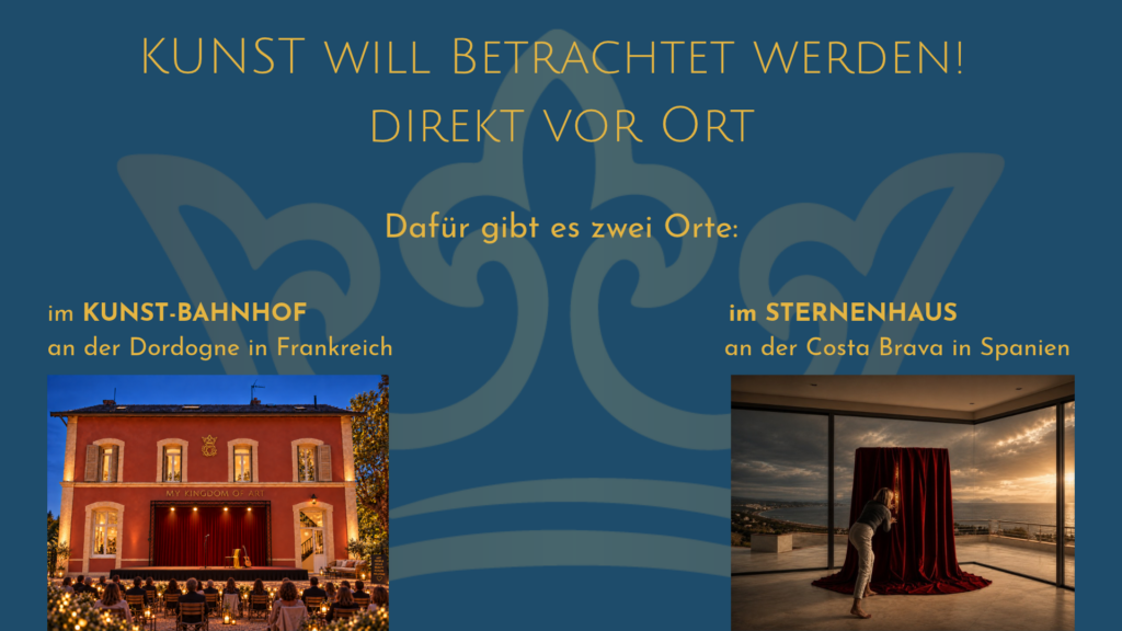 Kunst-Bahnhof an der Dordogne und Sternenhaus an der Costa Brava – zwei Orte, an denen die Kunst direkt erlebt werden kann.
